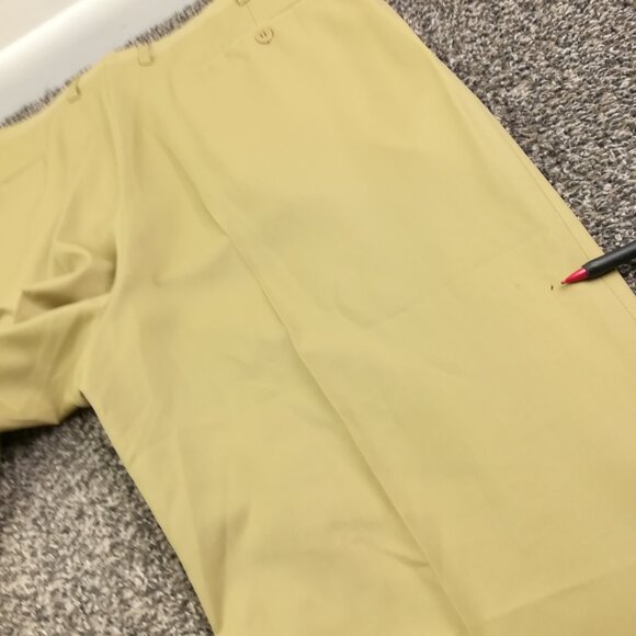 NWT Brioni Dress Pants Super 140s Wool Cannes Pleated Cuffed Tan Mens 38x31 Flaw - Picture 10 of 13